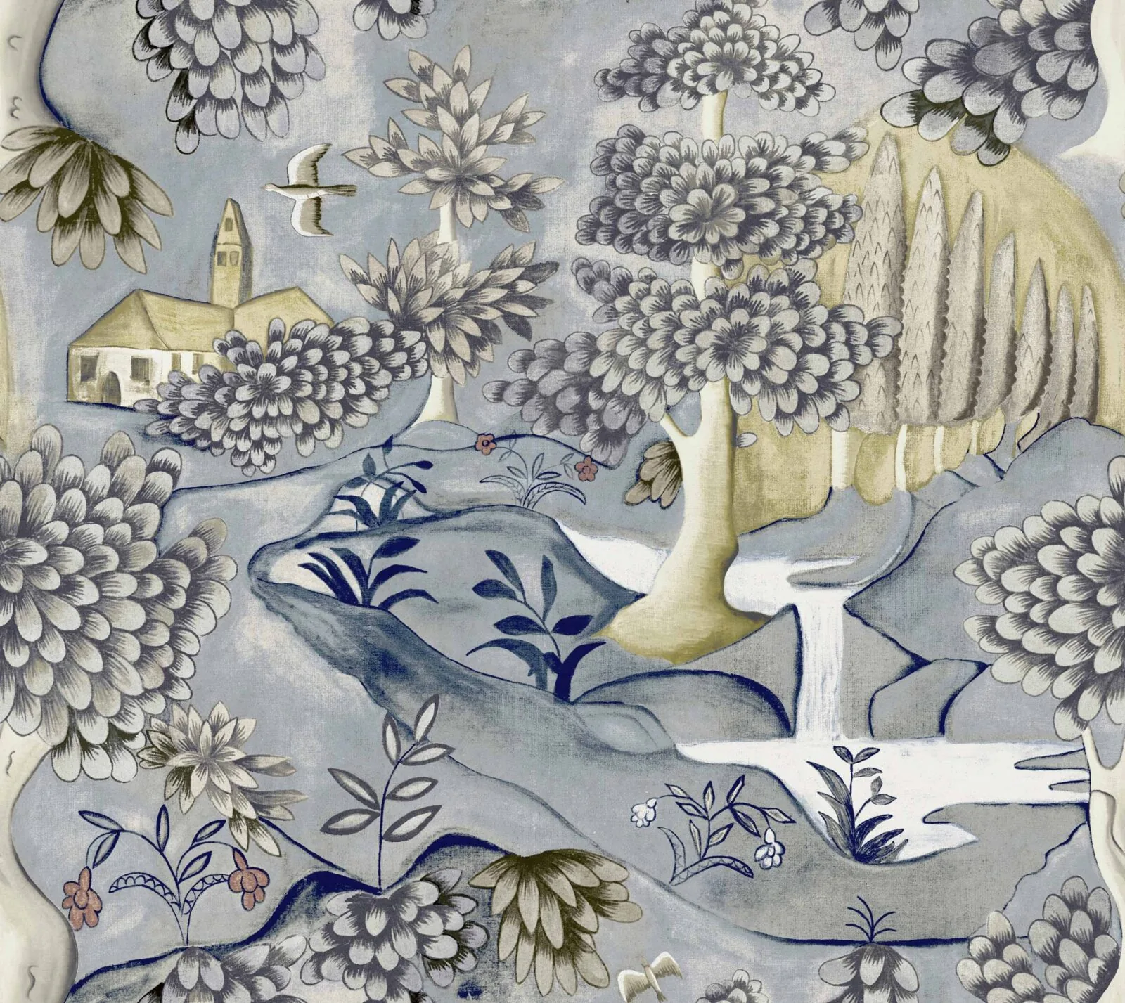 Papel Pintado Verdure Lead Blue de Gastón y Daniela – imagen principal
