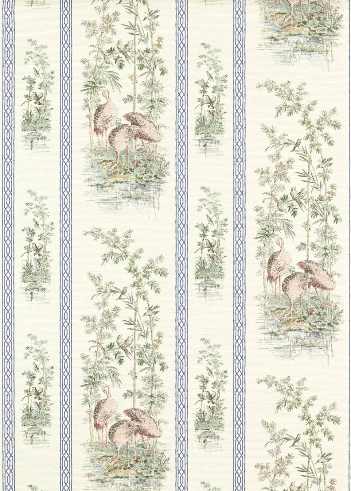 Papel Pintado Storks and Trushes Tuscan Pink/Cobalt de Gastón y Daniela – imagen principal